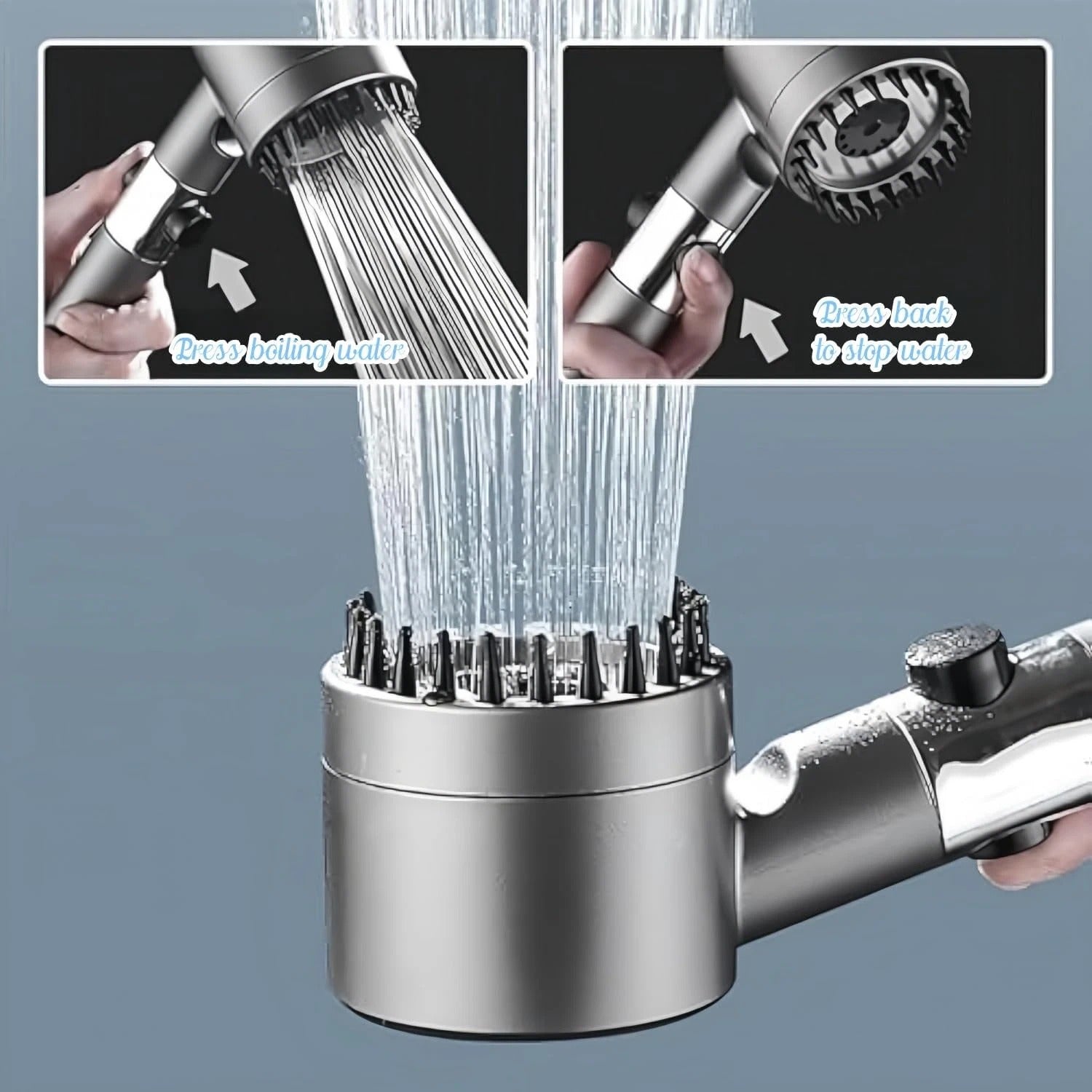 3 Modes Shower Head – High Pressure & Water Saving