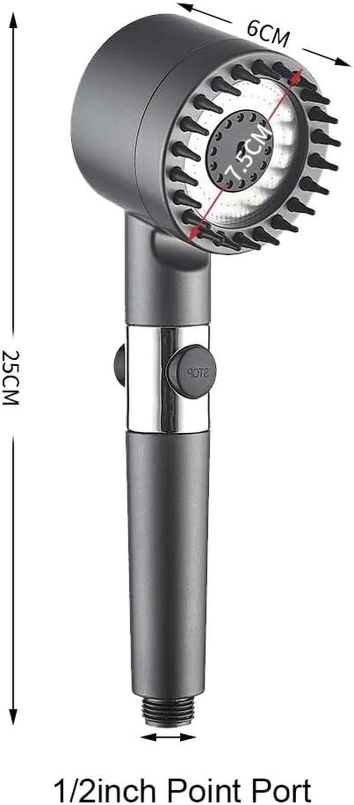 3 Modes Shower Head – High Pressure & Water Saving