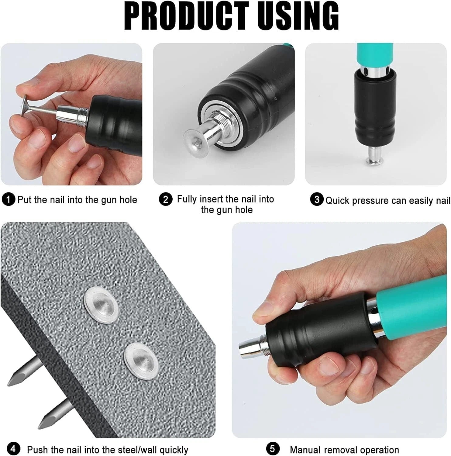 Manual Steel Nail Gun Tool – Heavy-Duty Impact for Wood & Wall Repairs