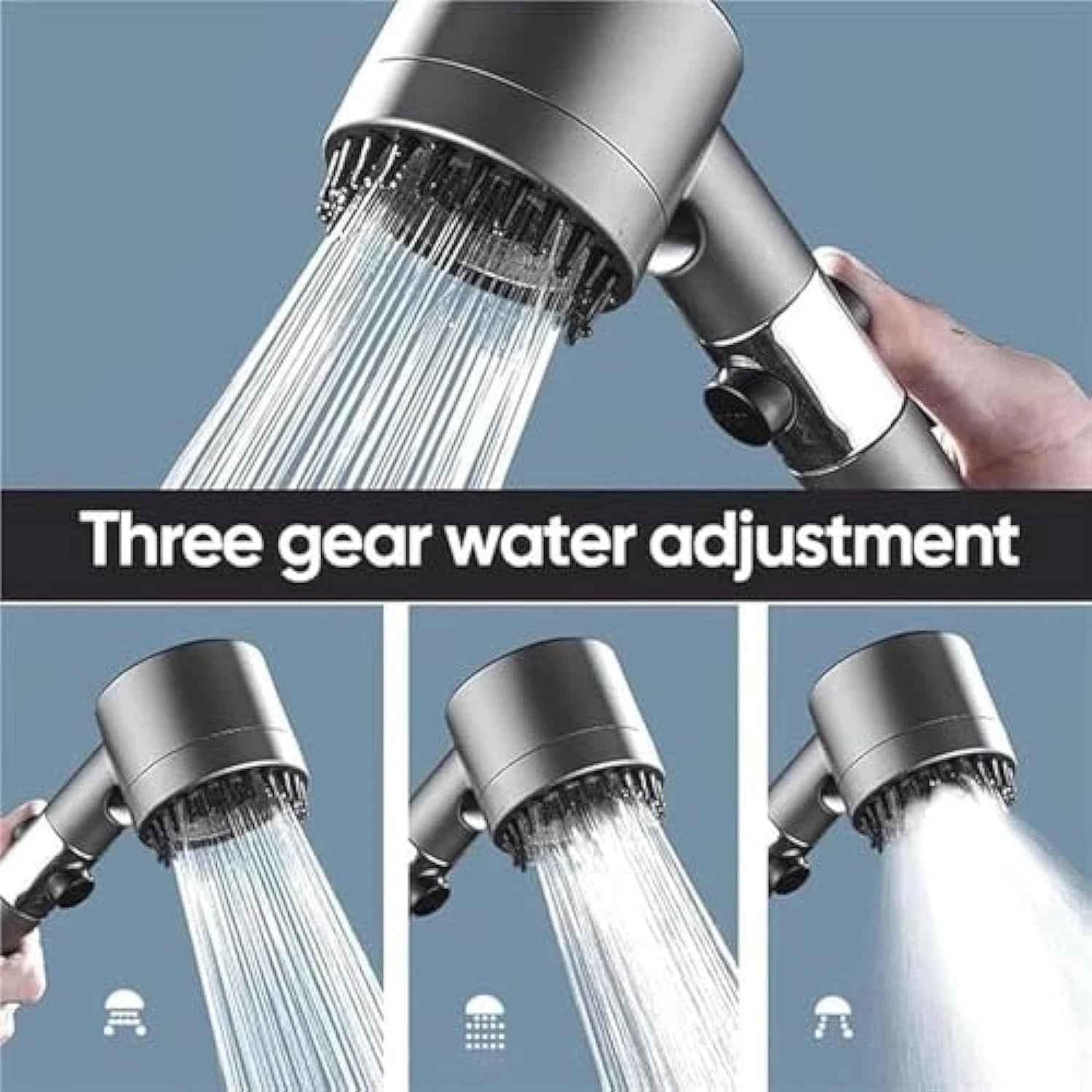 3 Modes Shower Head – High Pressure & Water Saving